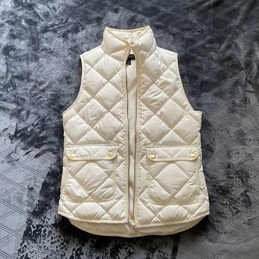J crew cream vest